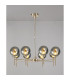 Baldwin 84cm Telescopic/Semi Flush 8 x G9 French Gold/Chrome/Frosted Type G Shade-3