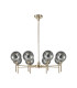 Baldwin 84cm Telescopic/Semi Flush 8 x G9 French Gold/Chrome/Frosted Type G Shade-4