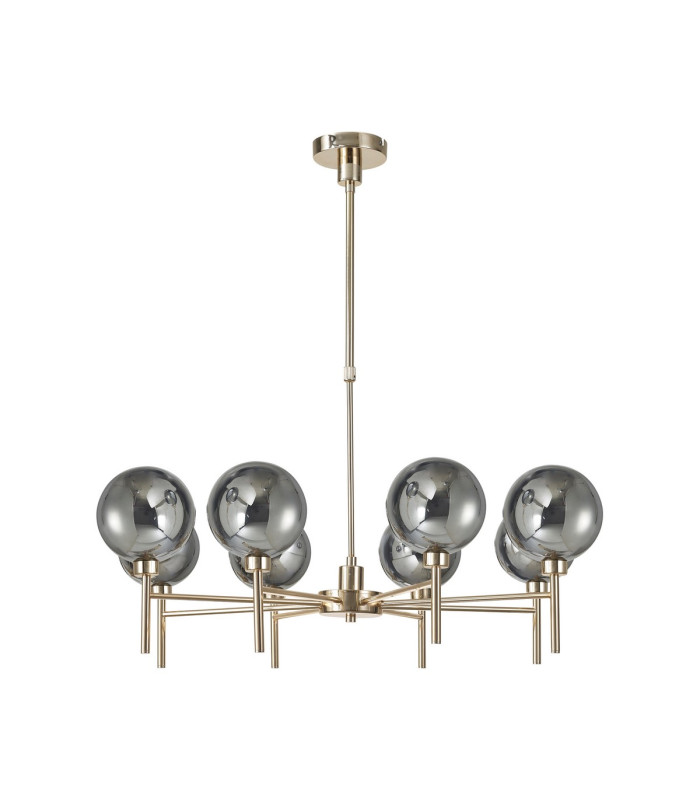 Baldwin 84cm Telescopic/Semi Flush 8 x G9 French Gold/Chrome/Frosted Type G Shade-4