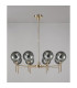 Baldwin 84cm Telescopic/Semi Flush 8 x G9 French Gold/Chrome/Frosted Type G Shade-11