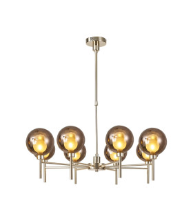 Baldwin 84cm Telescopic/Semi Flush 8 x G9 French Gold/Copper/Frosted Type G Shade-1