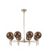 Baldwin 84cm Telescopic/Semi Flush 8 x G9 French Gold/Copper/Frosted Type G Shade-4