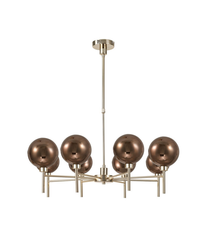 Baldwin 84cm Telescopic/Semi Flush 8 x G9 French Gold/Copper/Frosted Type G Shade-4
