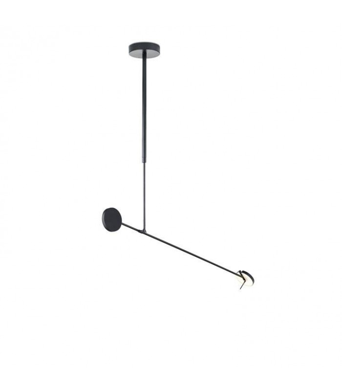LED Ceiling Pendant Matt Black Phase Cut Dimming 765lm 2700K - 1