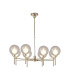Baldwin 84cm Telescopic/Semi Flush 8 x G9 French Gold/Smoked/Frosted Type G Shade-1
