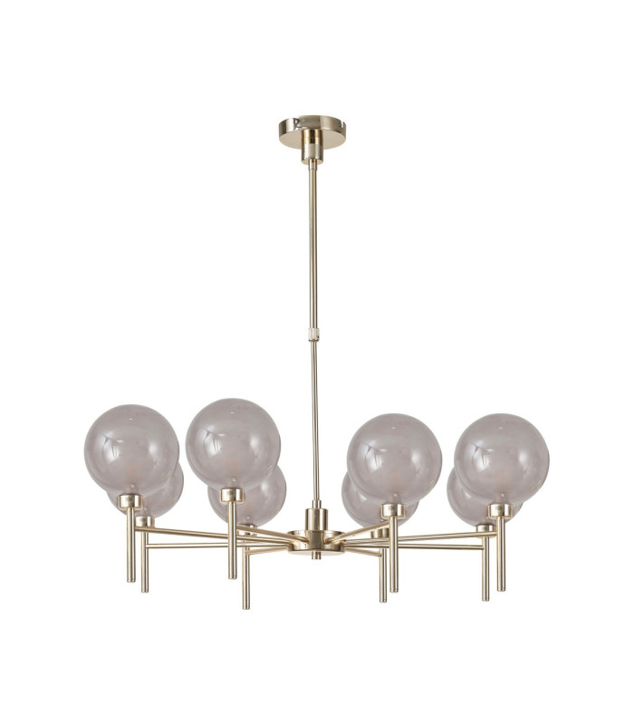 Baldwin 84cm Telescopic/Semi Flush 8 x G9 French Gold/Smoked/Frosted Type G Shade-4