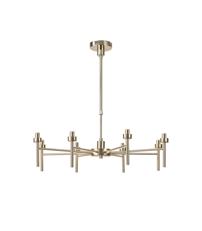 Baldwin 84cm Telescopic/Semi Flush 8 x G9 French Gold/Smoked/Frosted Type G Shade-8