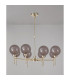 Baldwin 84cm Telescopic/Semi Flush 8 x G9 French Gold/Smoked/Frosted Type G Shade-11