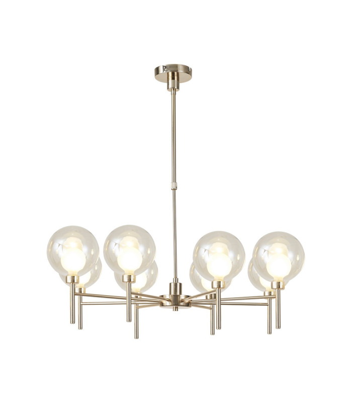 Baldwin 84cm Telescopic/Semi Flush 8 x G9 French Gold/Cognac/Frosted Type G Shade-1
