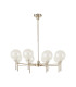 Baldwin 84cm Telescopic/Semi Flush 8 x G9 French Gold/Cognac/Frosted Type G Shade-4