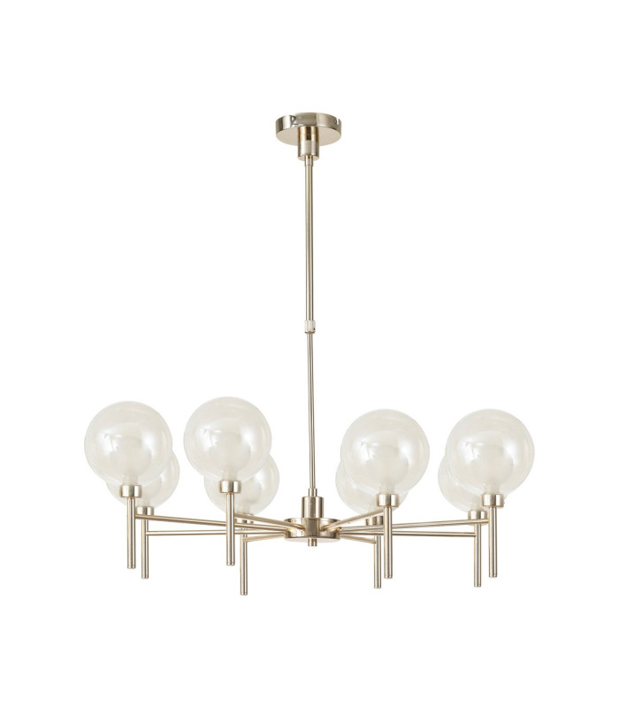 Baldwin 84cm Telescopic/Semi Flush 8 x G9 French Gold/Cognac/Frosted Type G Shade-4