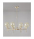 Baldwin 84cm Telescopic/Semi Flush 8 x G9 French Gold/Cognac/Frosted Type G Shade-11