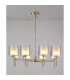 Baldwin 84cm Telescopic/Semi Flush 8 x G9 French Gold/Frosted/Clear Type H Shade-3