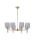 Baldwin 84cm Telescopic/Semi Flush 8 x G9 French Gold/Frosted/Clear Type H Shade-4