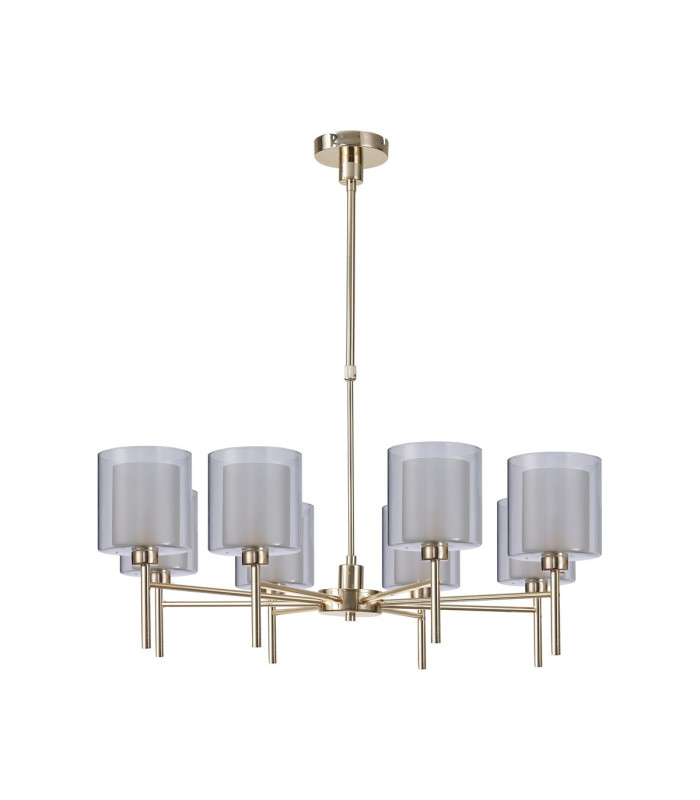 Baldwin 84cm Telescopic/Semi Flush 8 x G9 French Gold/Frosted/Clear Type H Shade-4