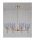 Baldwin 84cm Telescopic/Semi Flush 8 x G9 French Gold/Frosted/Clear Type H Shade-11