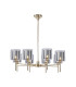 Baldwin 84cm Telescopic/Semi Flush 8 x G9 French Gold/Chrome/Clear Type H Shade-1