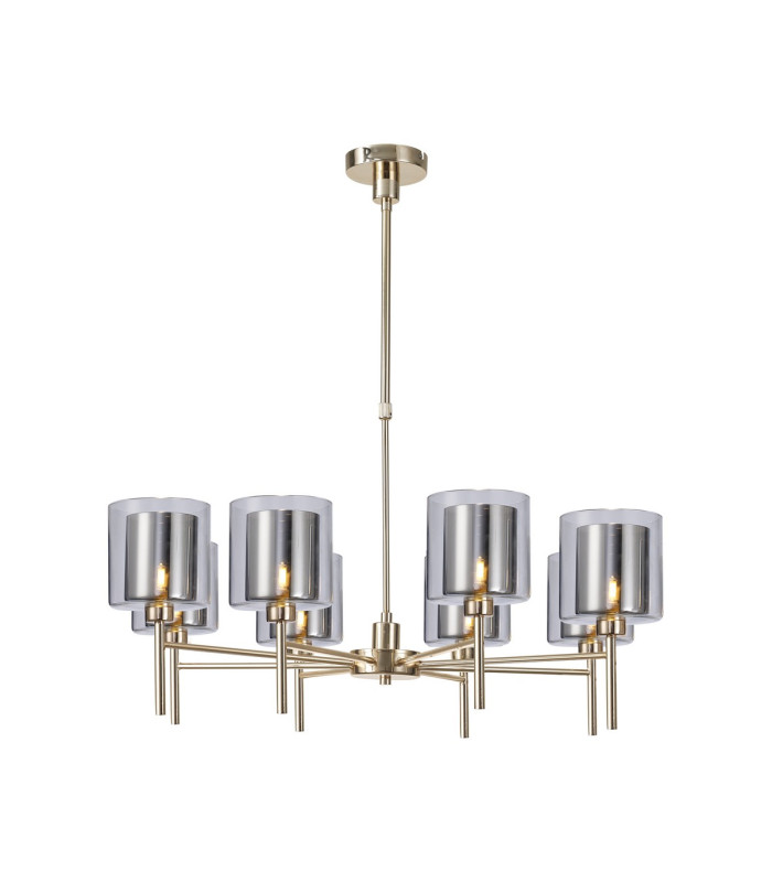 Baldwin 84cm Telescopic/Semi Flush 8 x G9 French Gold/Chrome/Clear Type H Shade-1