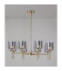 Baldwin 84cm Telescopic/Semi Flush 8 x G9 French Gold/Chrome/Clear Type H Shade-3