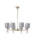 Baldwin 84cm Telescopic/Semi Flush 8 x G9 French Gold/Chrome/Clear Type H Shade-4