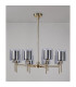 Baldwin 84cm Telescopic/Semi Flush 8 x G9 French Gold/Chrome/Clear Type H Shade-11