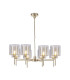 Baldwin 84cm Telescopic/Semi Flush 8 x G9 French Gold/Cognac/Clear Type H Shade-1