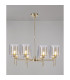 Baldwin 84cm Telescopic/Semi Flush 8 x G9 French Gold/Cognac/Clear Type H Shade-3