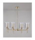 Baldwin 84cm Telescopic/Semi Flush 8 x G9 French Gold/Cognac/Clear Type H Shade-11