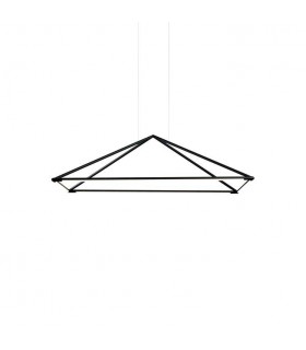 LED Decorative Ceiling Pendant Matt Black 120cm 5200lm 3000K - 1