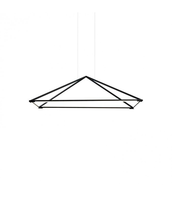 LED Decorative Ceiling Pendant Matt Black 120cm 5200lm 3000K - 1
