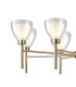 Baldwin 78cm Telescopic/Semi Flush Curved Cone Glass (U) 8 Light G9 French Gold/Iridescent/Opal-7
