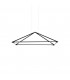 LED Decorative Ceiling Pendant Matt Black Dali 120cm Dimming 5200lm 3000K - 1