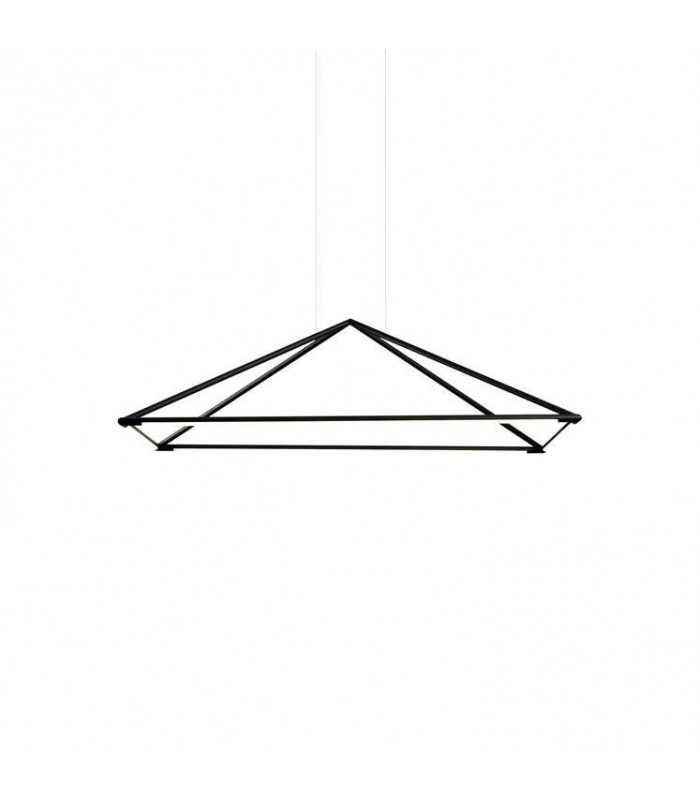 LED Decorative Ceiling Pendant Matt Black Dali 120cm Dimming 5200lm 3000K - 1