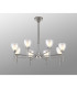 Baldwin 78cm Telescopic/Semi Flush Curved Cone Glass (U) 8 Light G9 Polished Chrome/Iridescent/Opal-3