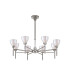 Baldwin 78cm Telescopic/Semi Flush Curved Cone Glass (U) 8 Light G9 Polished Chrome/Iridescent/Opal-4