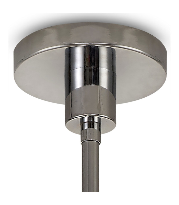 Baldwin 78cm Telescopic/Semi Flush Curved Cone Glass (U) 8 Light G9 Polished Chrome/Iridescent/Opal-10