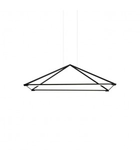 LED Decorative Ceiling Pendant Matt Black 90cm 3900lm 3000K - 1
