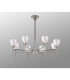 Baldwin 78cm Telescopic/Semi Flush Curved Cone Glass (U) 8 Light G9 Polished Chrome/Iridescent/Opal-14