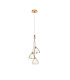 Baldwin 2m 1 Drop Cluster Pendant Curved Cone Glass (U) 3 Light G9 French Gold/Iridescent/Opal-1