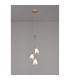 Baldwin 2m 1 Drop Cluster Pendant Curved Cone Glass (U) 3 Light G9 French Gold/Iridescent/Opal-3