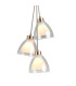 Baldwin 2m 1 Drop Cluster Pendant Curved Cone Glass (U) 3 Light G9 French Gold/Iridescent/Opal-6