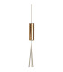 Baldwin 2m 1 Drop Cluster Pendant Curved Cone Glass (U) 3 Light G9 French Gold/Iridescent/Opal-11