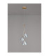 Baldwin 2m 1 Drop Cluster Pendant Curved Cone Glass (U) 3 Light G9 French Gold/Iridescent/Opal-13