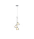 Baldwin 2m 1 Drop Cluster Pendant Curved Cone Glass (U) 3 Light G9 Polished Chrome/Iridescent/Opal-1