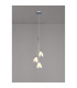 Baldwin 2m 1 Drop Cluster Pendant Curved Cone Glass (U) 3 Light G9 Polished Chrome/Iridescent/Opal-3