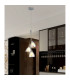 Baldwin 2m 1 Drop Cluster Pendant Curved Cone Glass (U) 3 Light G9 Polished Chrome/Iridescent/Opal-4