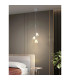 Baldwin 2m 1 Drop Cluster Pendant Curved Cone Glass (U) 3 Light G9 Polished Chrome/Iridescent/Opal-5