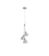 Baldwin 2m 1 Drop Cluster Pendant Curved Cone Glass (U) 3 Light G9 Polished Chrome/Iridescent/Opal-6