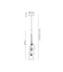 Baldwin 2m 1 Drop Cluster Pendant Curved Cone Glass (U) 3 Light G9 Satin Black/Iridescent/Opal-2