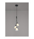 Baldwin 2m 1 Drop Cluster Pendant Curved Cone Glass (U) 3 Light G9 Satin Black/Iridescent/Opal-3